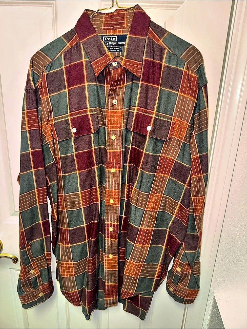 Polo by Ralph Lauren Halpern Plaid Flannel Shirt Plaid Cotton Shirt